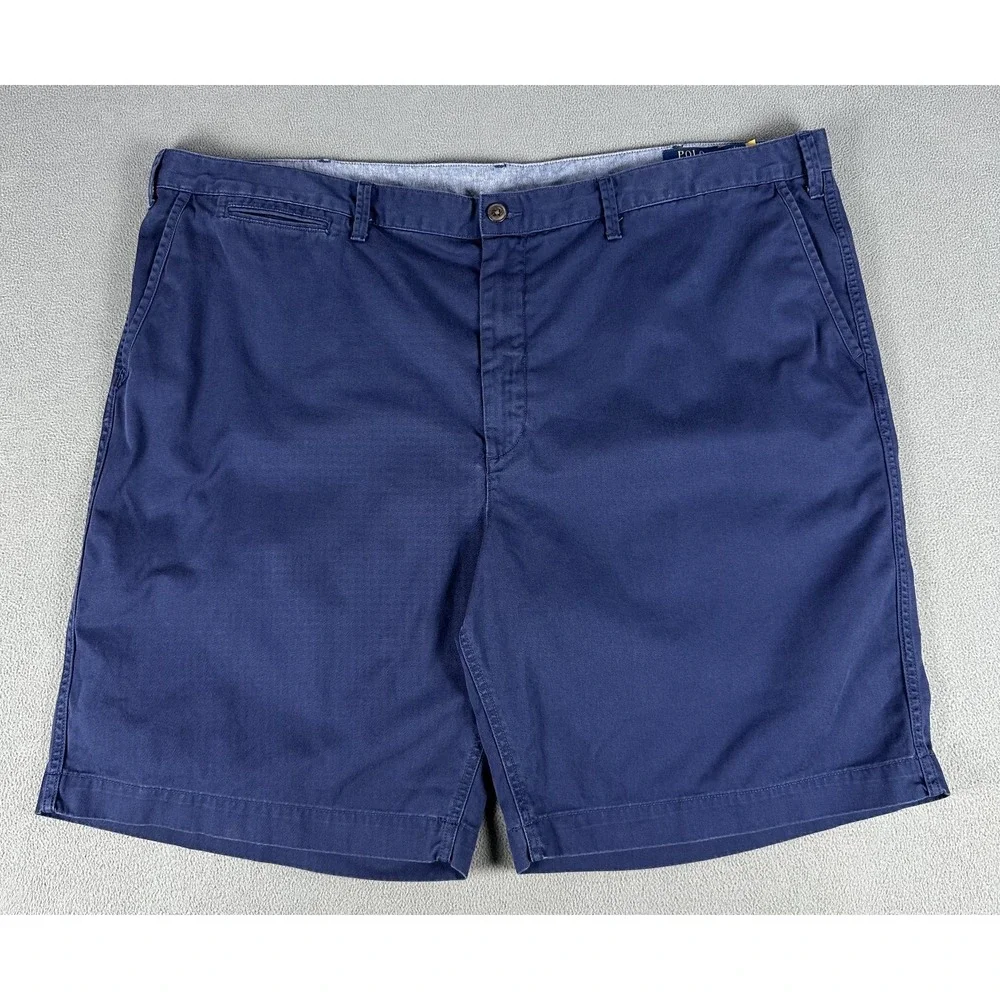 Polo Ralph Lauren Shorts Mens 48B Big Navy Blue Classic Fit Pony Logo Prep Chino